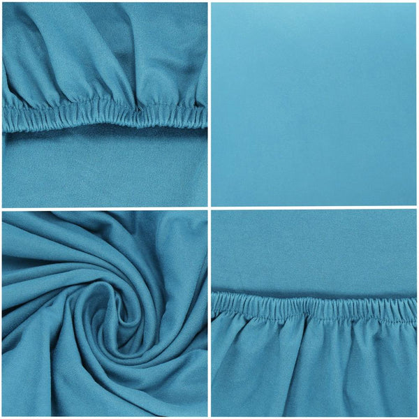Husa pentru scaun, marime universala, poliester si spandex, albastru deschis