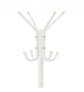 Cuier hol metalic 178 cm, 12 carlige, design minimalist, alb