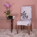 Husa universala pentru scaun, marime universala, poliester si spandex, 45 x 60 cm, gri floral