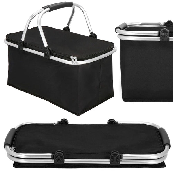 Geanta pentru picnic sau plaja, termoizolanta, 28 litri, negru