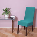 Husa universala pentru scaun, marime universala, poliester si spandex, 45 cm x 60 cm, albastru marin