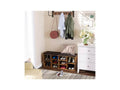 VASAGLE Banca pentru hol cu suport pentru pantofi, 10 compartimente, cu perna, 104x48x30cm, maro rustic
