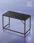 VASAGLE Birou calculator cu blat din PAL, cadru metalic, stil industrial, 120x60x75 cm, negru