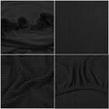 Set 4 huse universale pentru scaun, marime universala, poliester si spandex, 45 cm x 60 cm, negru