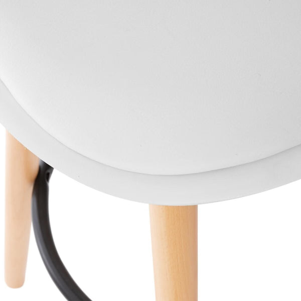 Scaun bar Atmosphera Maxon, 40x43x92 cm, picioare din fag, stil scandinav, alb