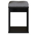 Taburet pentru masuta de toaleta cu sezut confortabil, 30x30x42 cm, negru
