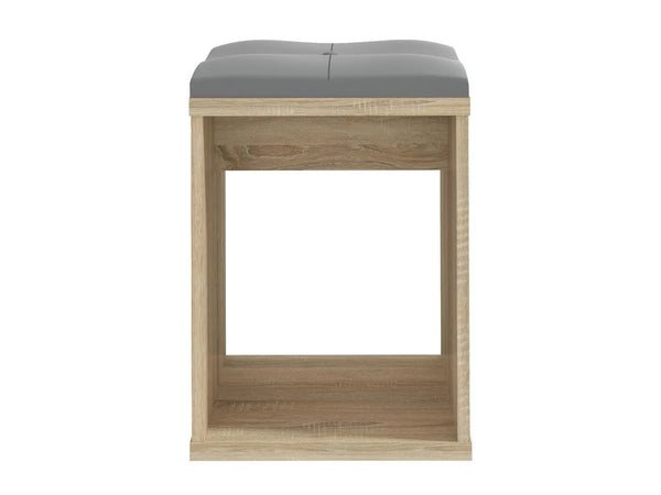 Taburet pentru masuta de toaleta cu sezut confortabil, 30x30x42 cm, stejar