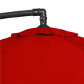 Umbrela de gradina cu brat lateral banana, cu husa, 300cm, rosu
