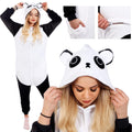Pijama tip salopeta pentru adulti, model Panda, marime L