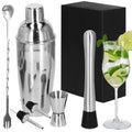 Set Cocktail Shaker Kit pentru barmani 550ml, KI13, 6 piese