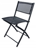 Set mobilier gradina Sersimo Oneiro, 2 scaune pliabile, 1 masa, negru