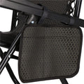 Sezlong pliabil cu parasolar si suport pahare, 77x110x175cm, maro