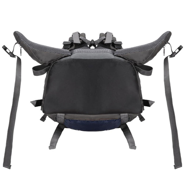 Rucsac tactic militar pentru drumetie, cu husa de ploaie, 90 litri, 25 kg, 74x32x20 cm, gri albastru