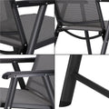 Scaun de gradina metalic, pliabil, 95x57x66cm, maxim 150kg, gri