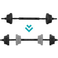 Set de greutati multifunctionale transformabil in gantere, kettlebell, haltera, total 29 kg