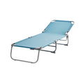 Sezlong pliant Sersimo, 186 x 56 cm, pentru plaja sau gradina, albastru, capacitate 110kg