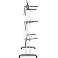 Uscator vertical pentru rufe, mobil si pliabil, cu doua umerase, 75x57x170cm, sarcina 20kg