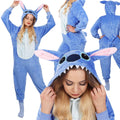 Pijama tip salopeta pentru adulti, model Stitch, marime M