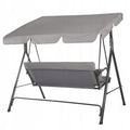 Leagan Balansoar Sersimo Luna GS13S cu Pernite pentru Terasa sau Gradina, 3 locuri, 220kg, gri