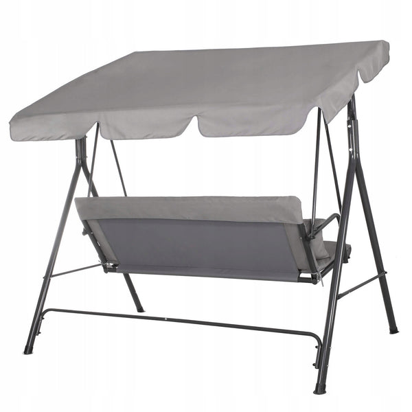 Leagan Balansoar Sersimo Luna GS13S cu Pernite pentru Terasa sau Gradina, 3 locuri, 220kg, gri