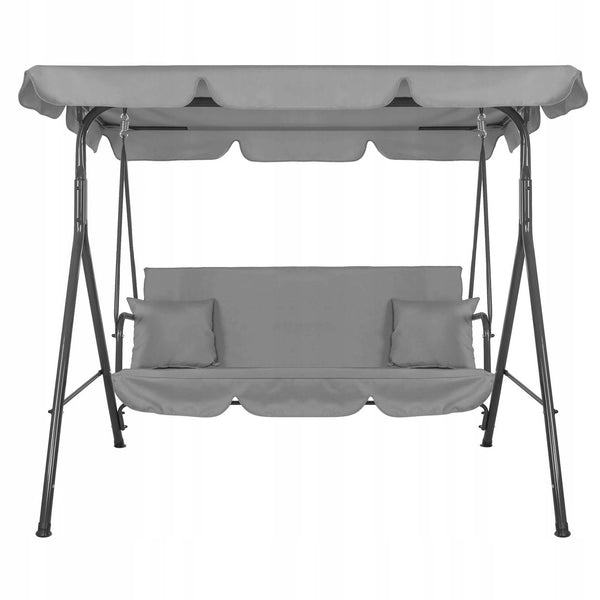 Leagan Balansoar Sersimo Luna GS13S cu Pernite pentru Terasa sau Gradina, 3 locuri, 220kg, gri