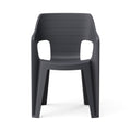 Curver Scaun de grădină din plastic Bilboa Iowback cu cotiere, negru