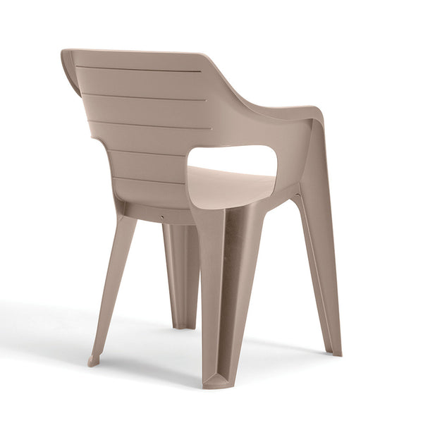Curver Bilbao iowback scaun de grădină din plastic cu brațe cappuccino