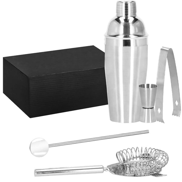 Set Cocktail Shaker Kit pentru barmani 750ml, KI21, 5 piese