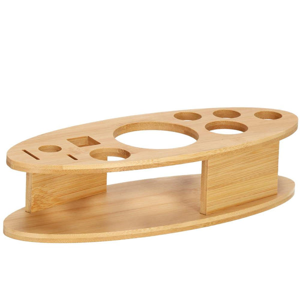 Set Cocktail Shaker Kit pentru barmani 550ml, KI24, suport bambus, 11 piese