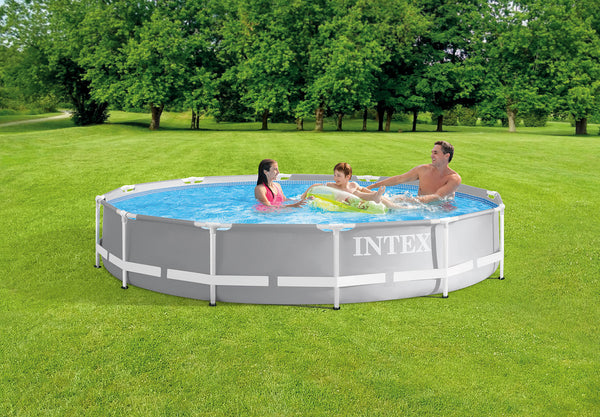 Piscina cadru metalic Intex Prisma Frame, 366x76 cm, 6.500 litri, cu pompa de filtrare
