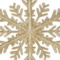 Decoratiune brad fulg de zapada, 30cm, auriu cu sclipici