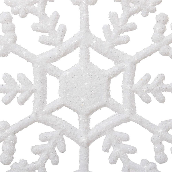 Decoratiune brad fulg de zapada, set 3 bucati, 12cm, alb