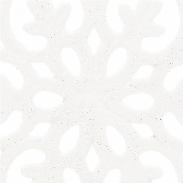 Decoratiune brad fulg de zapada, set 8 bucati, 8cm, alb