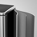 SONGMICS Cos de gunoi din inox cu 2 compartimente colectare selectiva, cu galeti interioare, 2x15litri, argintiu si negru