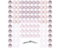 Set globuri de Craciun, 100 bucati, 6cm, roz