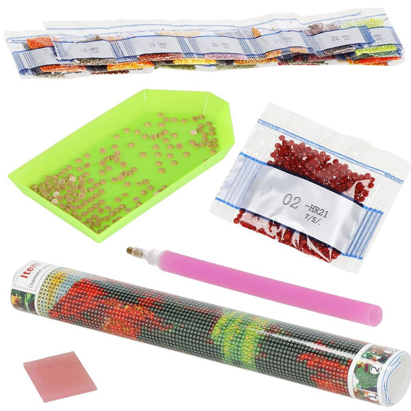 Set de broderie cu diamante 5D, 30x40cm, model Paun