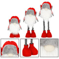 Figurina Craciun, Spiridus, picioare telescopice, inaltime extensibila 32-50cm