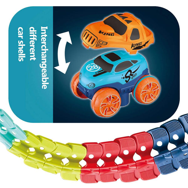 Circuit masinute Changeable Track, cu 92 de piese, pista configurabila