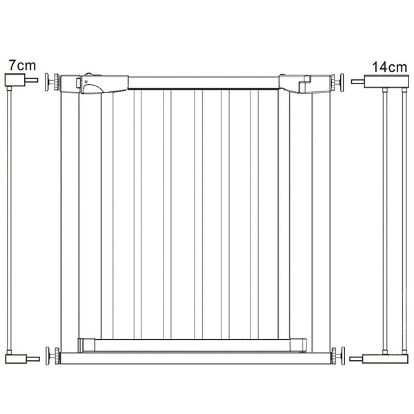 Poarta de siguranta Safety Gate pentru scari, ajustabila, din lemn cu structura otel, 96-103cm, negru maro