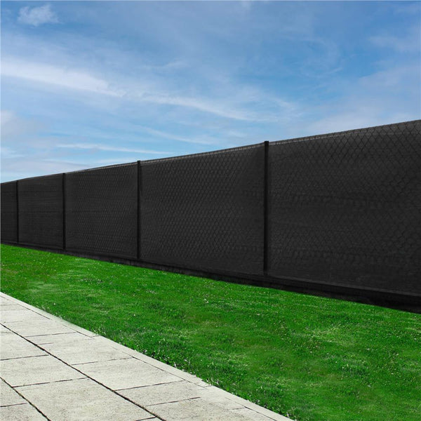 Plasa umbrire si intimitate pentru gard, 1.5m latime, 10m lungime, 140g densitate, negru
