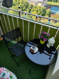 Set mobilier gradina Sersimo Oneiro, 2 scaune pliabile, 1 masa, negru
