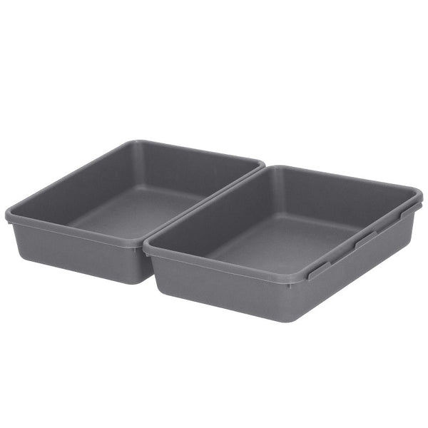 Organizator sertar bucatarie, 8 piese, gri