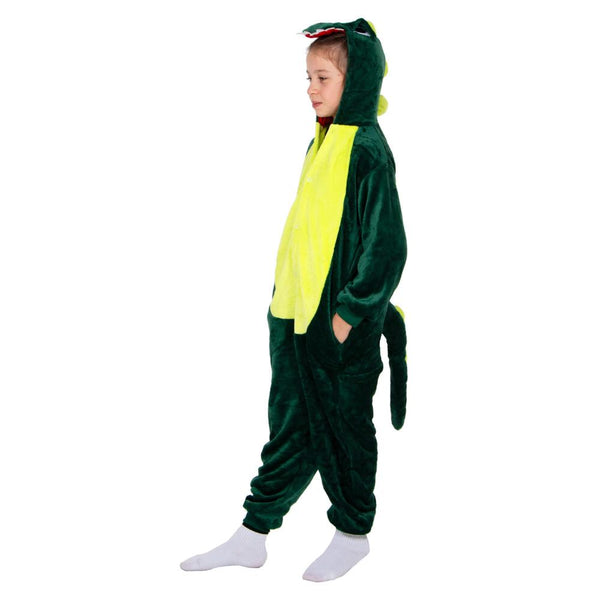 Pijama tip salopeta pentru copii, model Dragon, marime 120-130cm