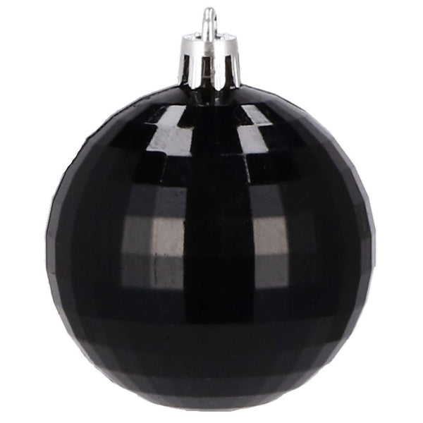 Set globuri de Craciun, 20 bucati, 5 modele, 6cm, negru