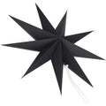 Stea decorativa 3D din hartie, cu 9 colturi, 60cm, neagra