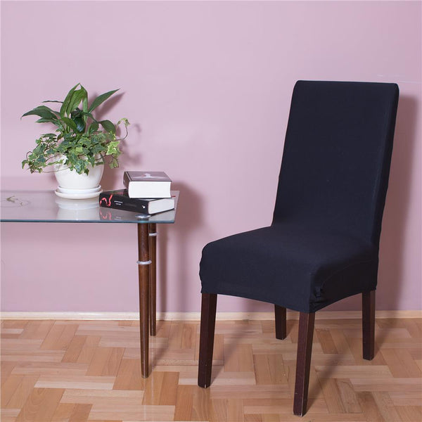 Husa universala pentru scaun, marime universala, poliester si spandex, 45 x 60 cm, negru