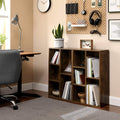 VASAGLE Biblioteca, raft cu 5 unitati de depozitare, pentru living, din lemn, 50x24x80cm, maro rustic