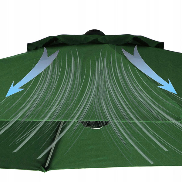 Umbrela terasa gradina, cu manivela, diametru 400cm, Verde