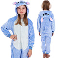 Pijama tip salopeta pentru copii, model stitch, marime 130-140cm