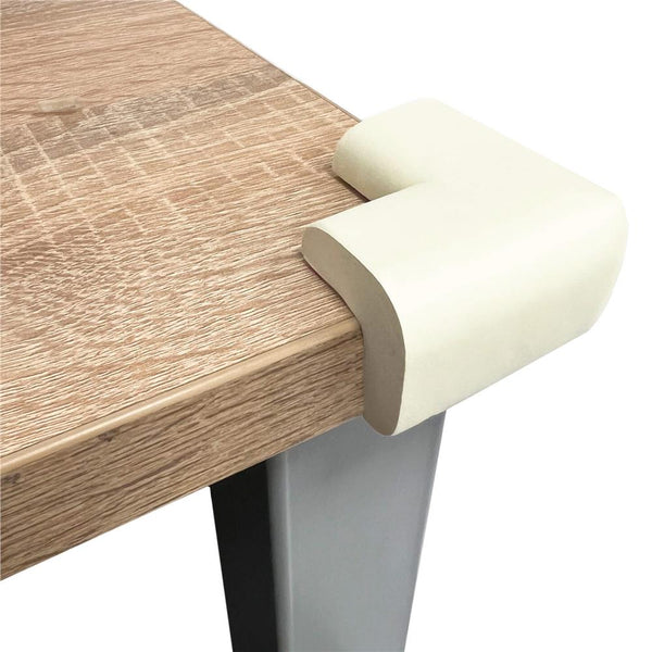 Set 10 protectii colturi pentru siguranta copii, 60x35mm, spuma EPE, crem